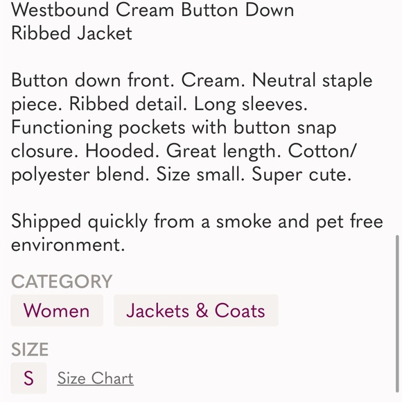 Westbound Cream Ribbed Button Up Sweater Coat - Picture 10 of 10